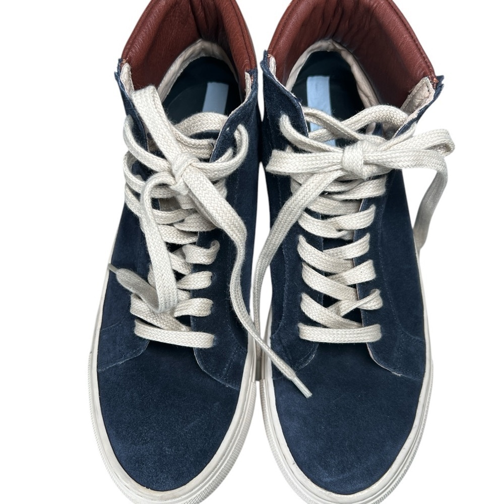 Matt Bernson high top Blue suede leather High-Top Sneakers men’s 7.5 - Picture 3 of 7